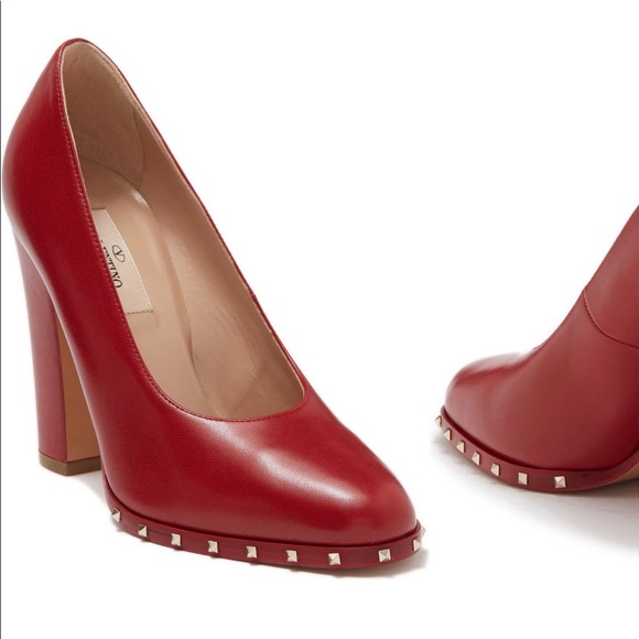 NWT  $945 VALENTINO Block Heel Pump 100% Authentic ,Size EU 38 1/2 / US 8 - Picture 9 of 16